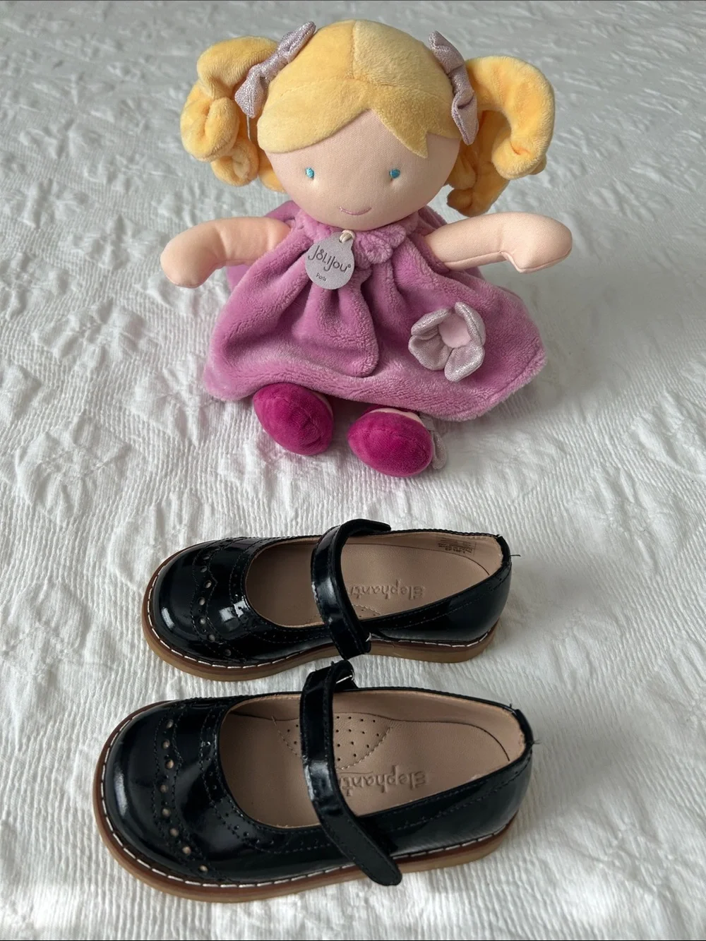 Elephantito Black Patent Mary Jane School Shoes, Gently Used, Sz. 8.